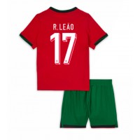 Maglie da calcio Portogallo Rafael Leao #17 Prima Maglia Bambino Europei 2024 Manica Corta (+ Pantaloni corti)